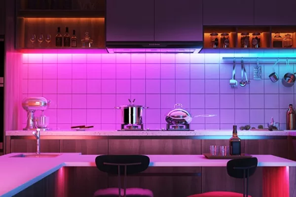 Kitchen under cabinet LED strip lighting design case