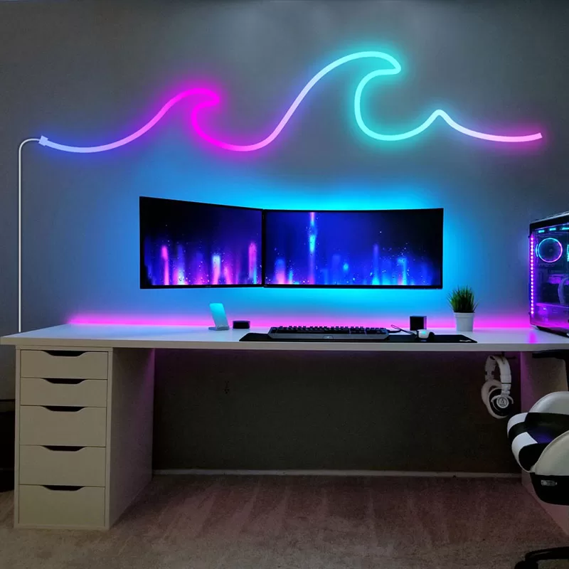 WiFi+BLE+IR Dream Color Music LED Neon Light Kit(PVC)