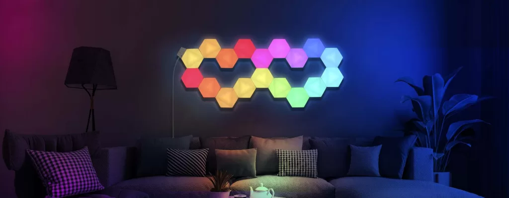 Smart hexagon wall light panel