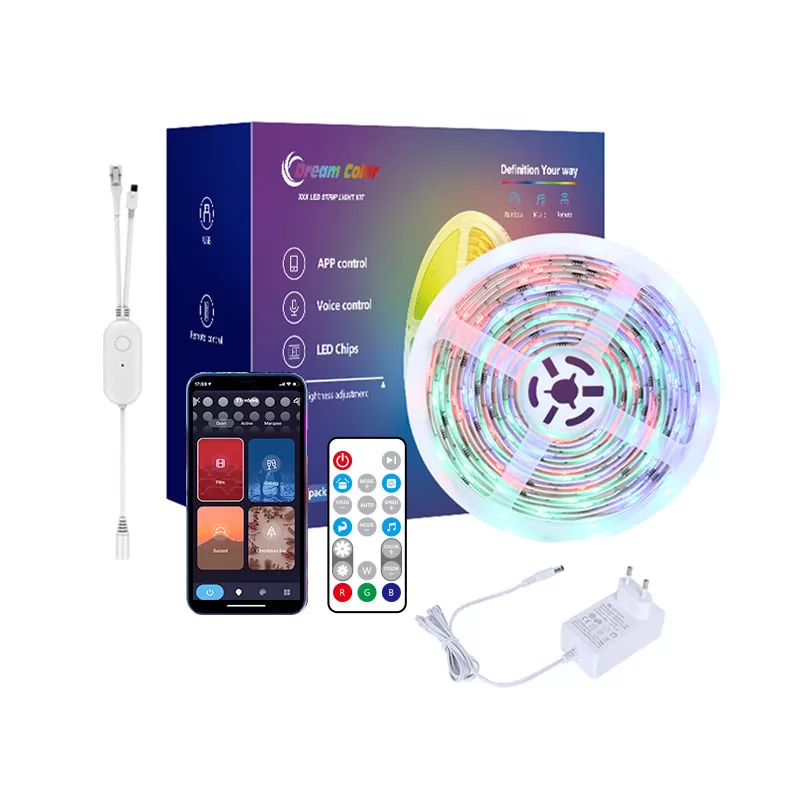 WIFI+BLE+IR RGBIC Illusion Music Strip Light Kit-1
