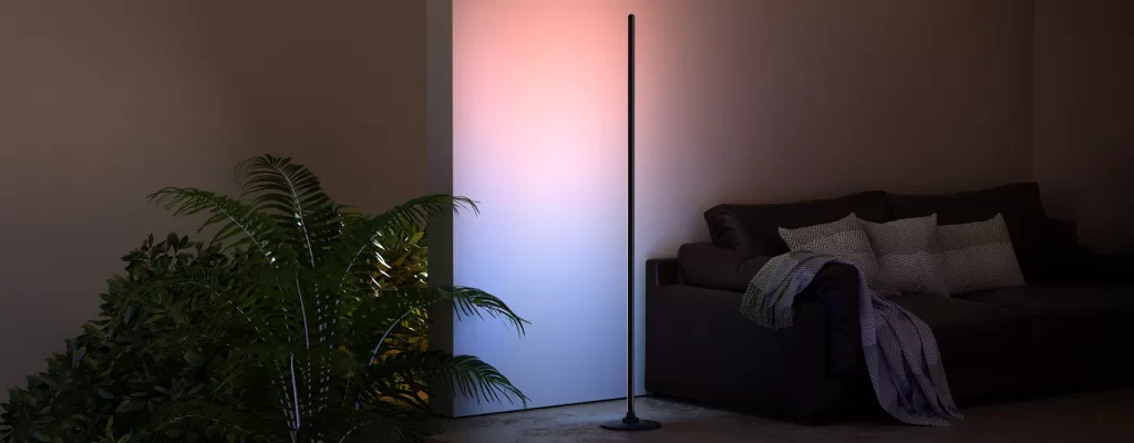 COB smart LED strip kit installed in a bedroom ambient lighting project