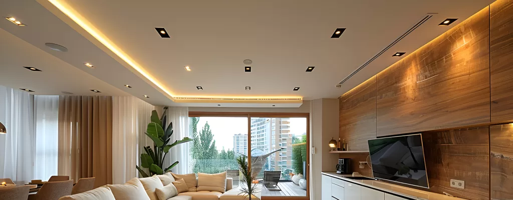COB smart LED strip kit installed in a bedroom ambient lighting project