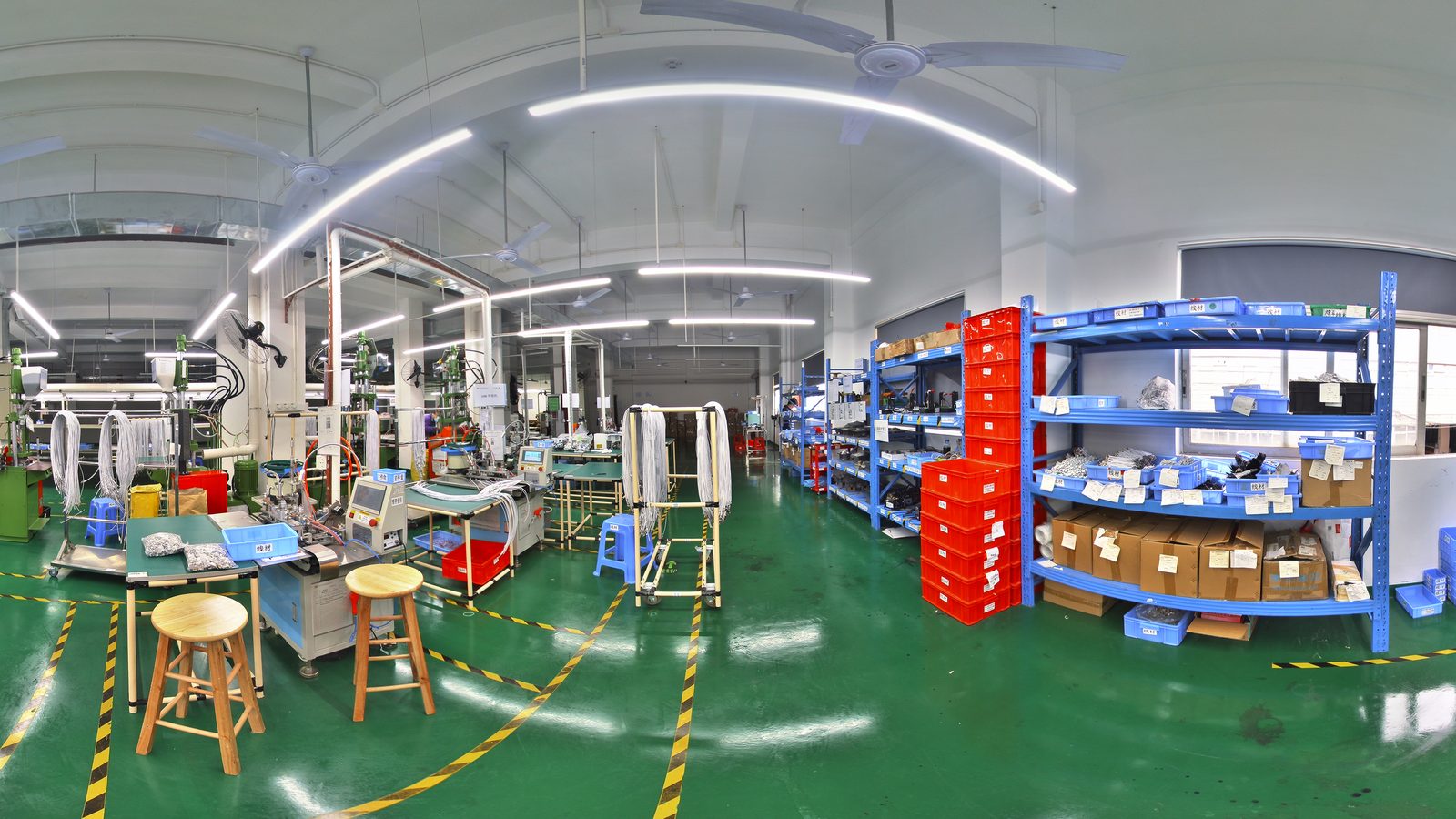 CL Lighting LED assembly production line - panoramic view of our factory floor