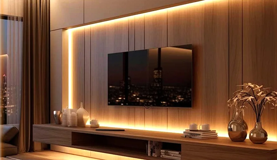 A clean wash of light for TV walls and joinery